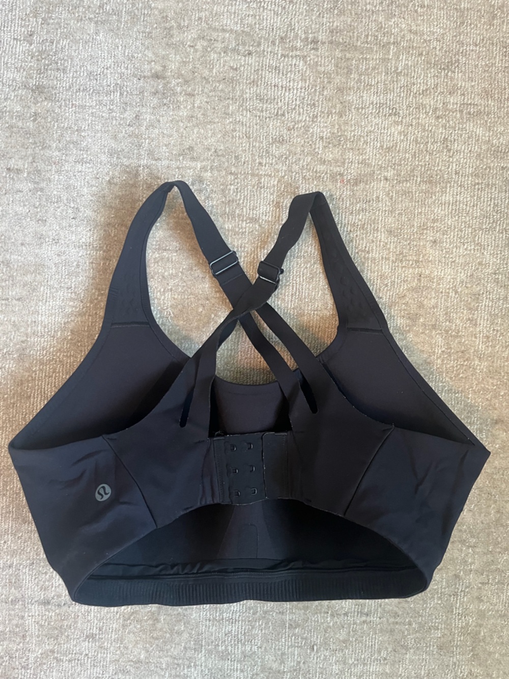 Lululemon Black high support Sports Bra with Hook Closure